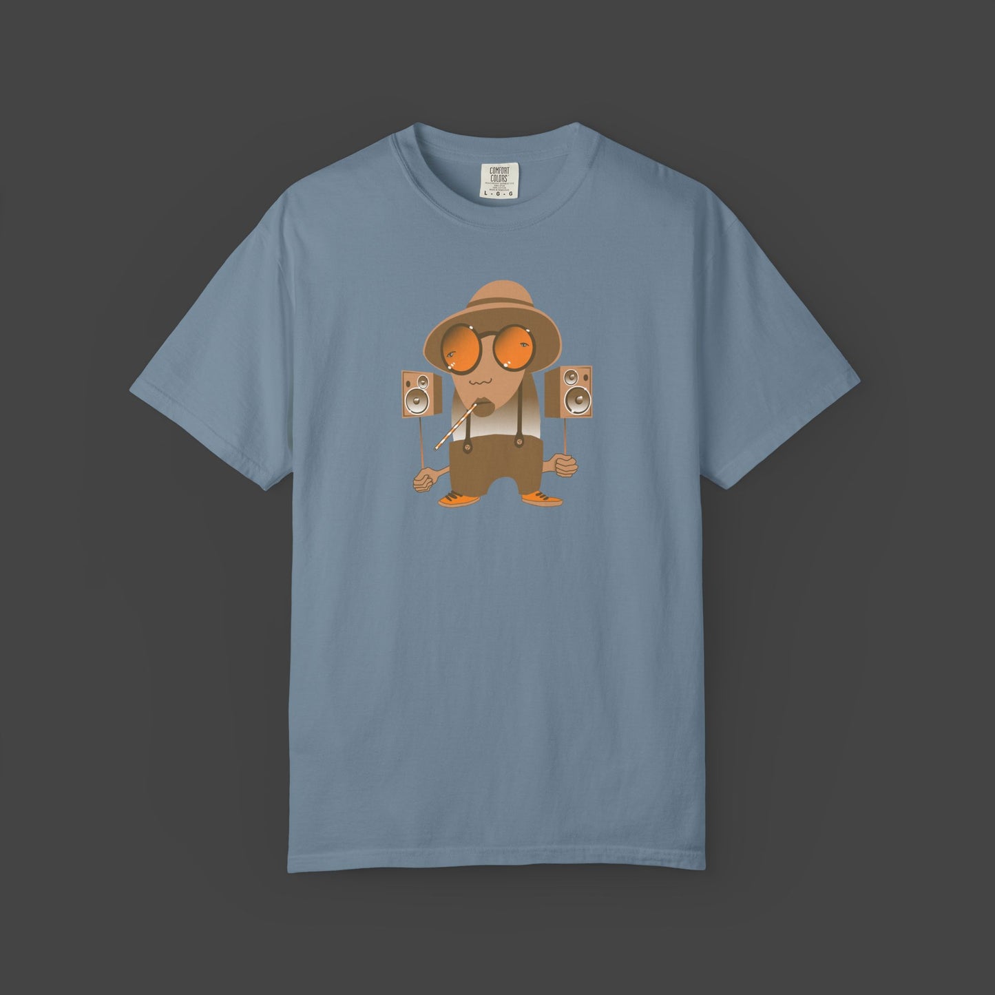 Southern Intonation” unisex T-shirt by Jarrod Eastman featuring stacked hip hop speaker boxes in a bold, surreal design.
