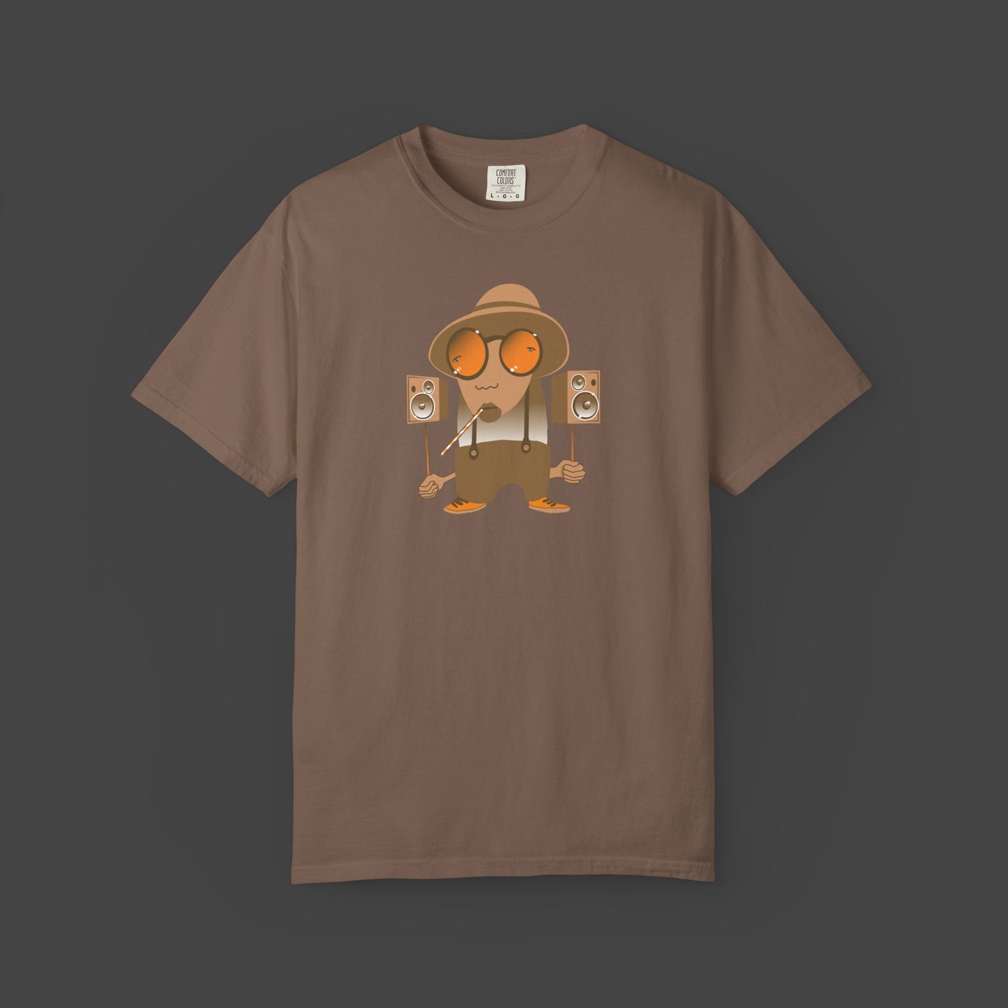 Southern Intonation” unisex T-shirt by Jarrod Eastman featuring stacked hip hop speaker boxes in a bold, surreal design.