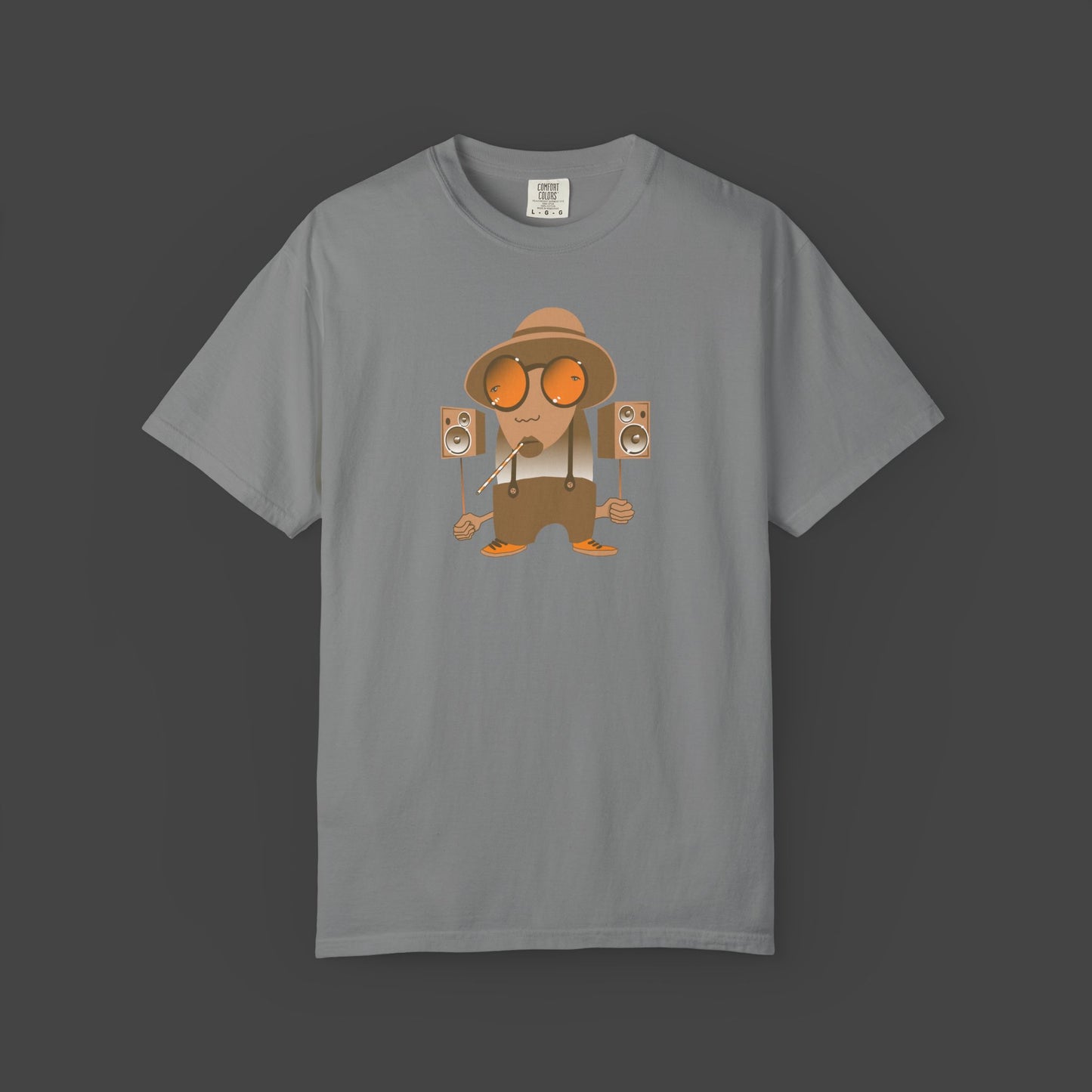 Southern Intonation” unisex T-shirt by Jarrod Eastman featuring stacked hip hop speaker boxes in a bold, surreal design.