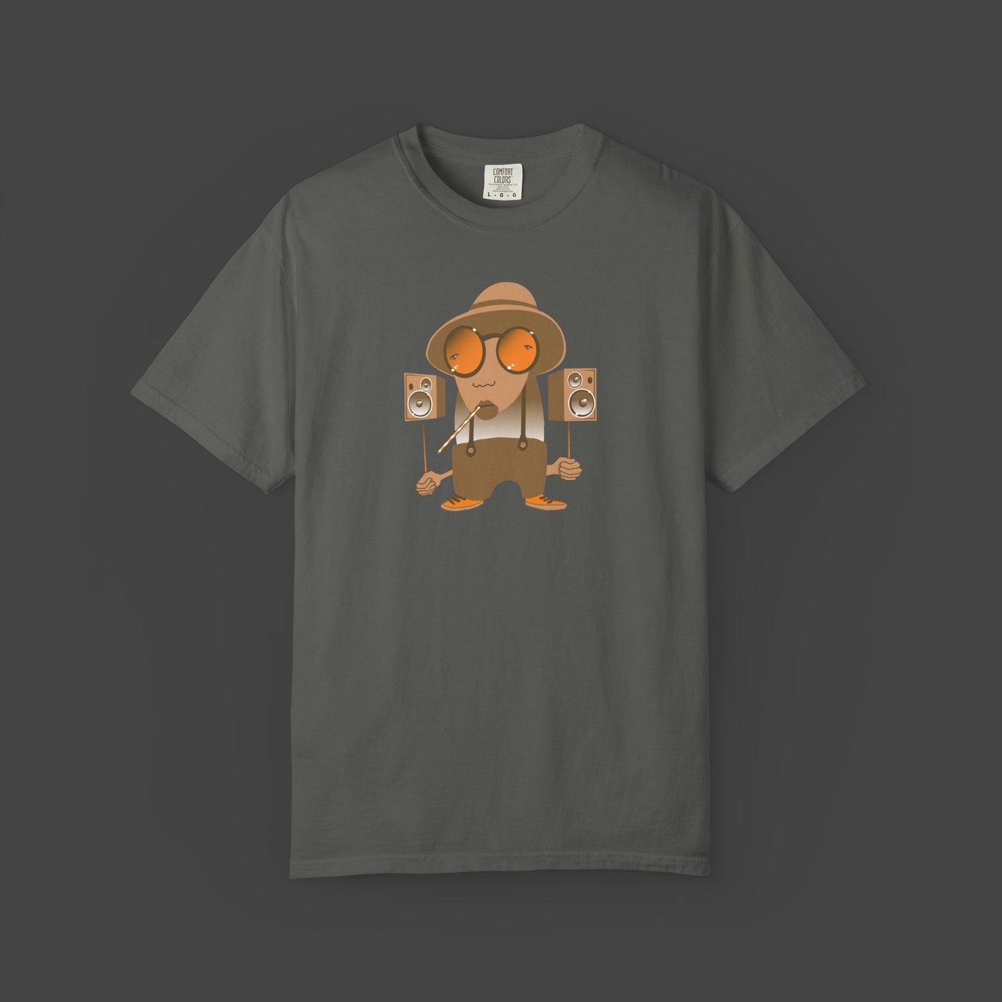 Southern Intonation” unisex T-shirt by Jarrod Eastman featuring stacked hip hop speaker boxes in a bold, surreal design.