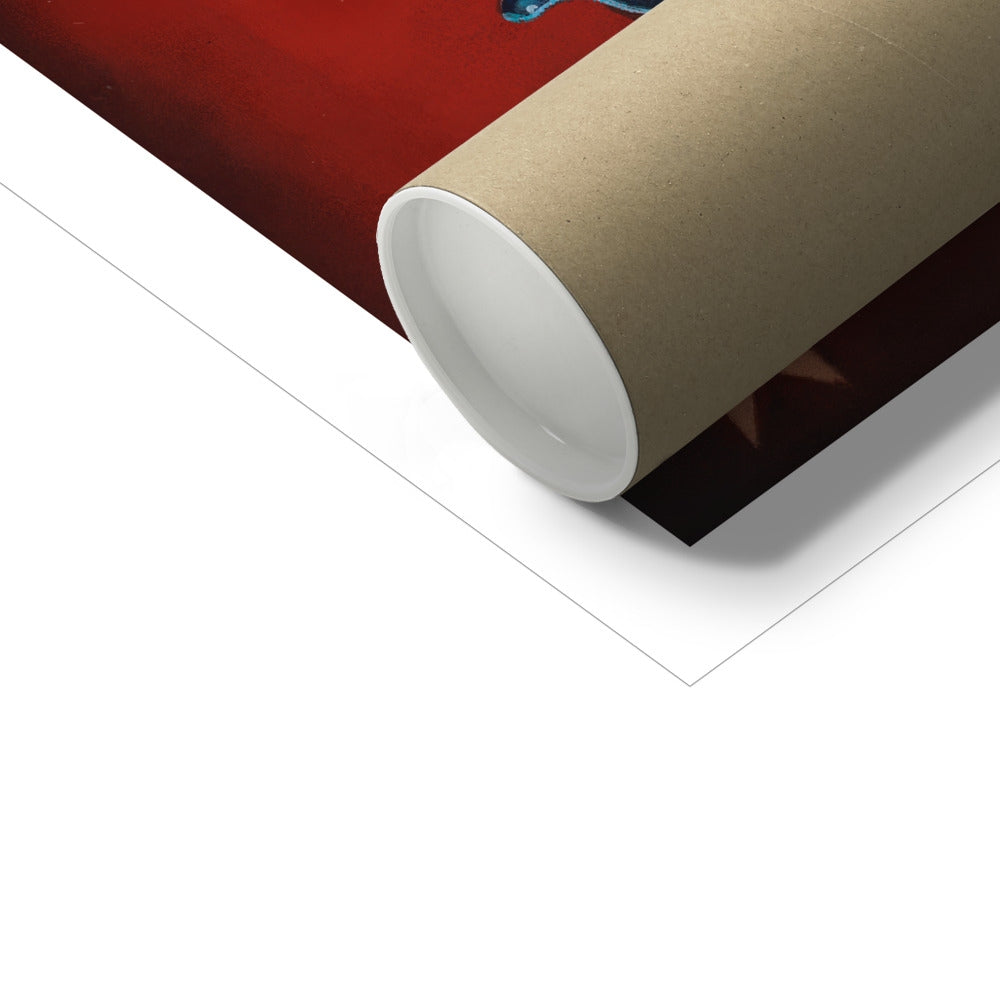 sowing how a print is packaged mail tube and print.